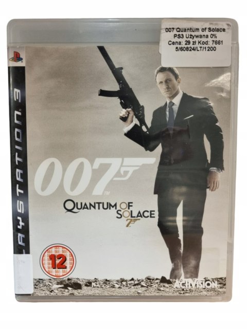 007: Quantum of Solace PS3 PlayStation 3 Gra na Płycie