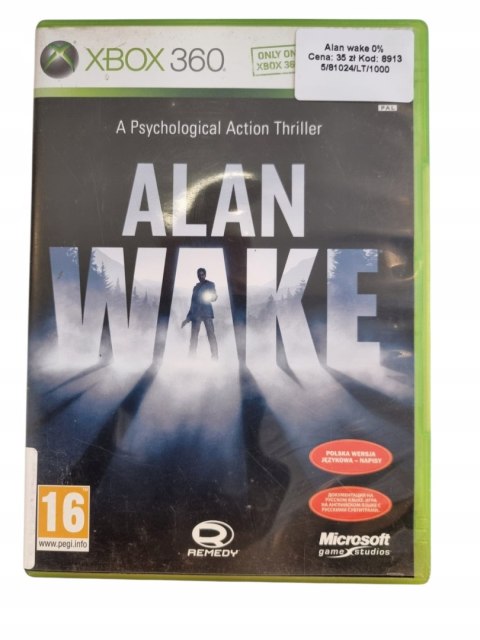 ALAN WAKE Microsoft Xbox 360 Gra na Płycie