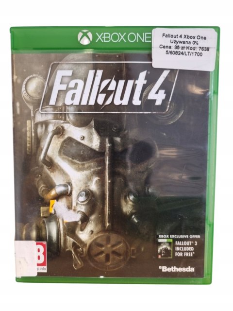 Fallout 4 Microsoft Xbox One Gra na Płycie