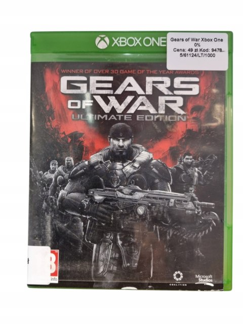 GEARS OF WAR ULTIMATE EDITION Microsoft Xbox One Gra na Płycie