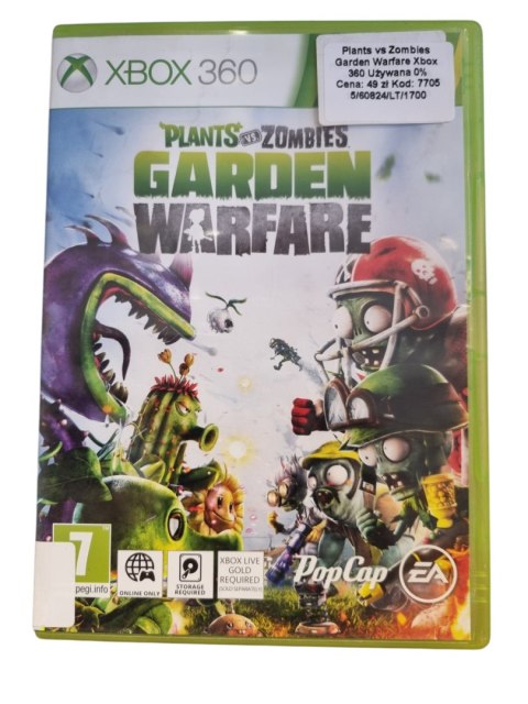 Plants Vs Zombies Garden Warfare Microsoft Xbox 360 Gra na Płycie