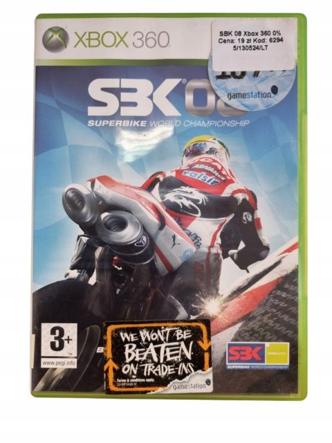 SBK 08: Superbike World Championship 08 Microsoft Xbox 360 Gra na Płycie