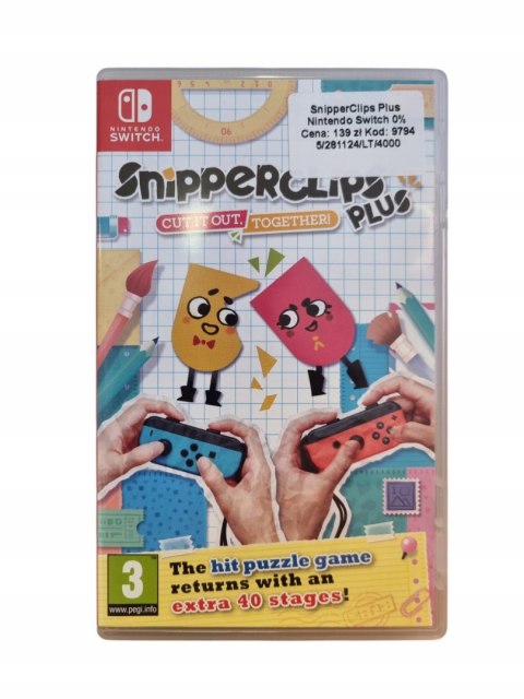 Snipperclips Plus: Cut it out, together! Nintendo Switch