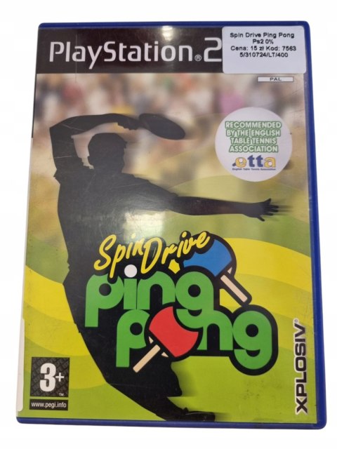 SpinDrive Ping Pong PlayStation 2 PS2 Gra na Płycie