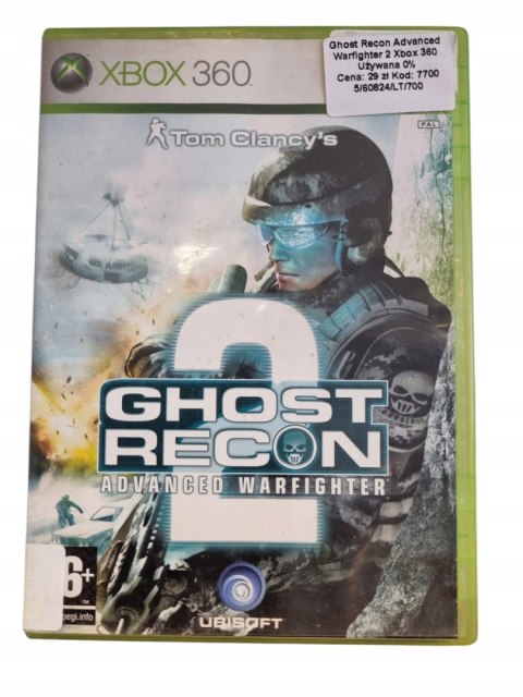 Tom Clancy's Ghost Recon: Advanced Warfighter 2 Xbox 360 Gra na Płycie Tom Clancy's Ghost Recon: Advanced Warfighter 2 Xbox 360 Gra na Płycie