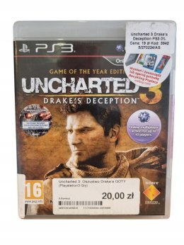 Uncharted 3: Drake's Deception Sony PlayStation 3 Gra na Płycie