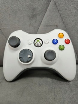 Oryginalny Pad Kontroler Microsoft Xbox 360 Biały Używany