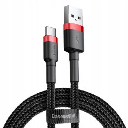 BASEUS kabel USB A do Typ C 1,5A 3 m czarno czerwony Wytrzymały