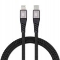 BLUE STAR kabel z oplotem 2,4A USB A do Lightning 1,2 m czarny