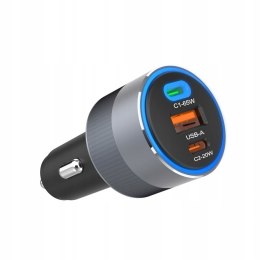 FORCELL F-ENERGY ładowarka samochodowa 2 x Typ C + USB A 3A 85W