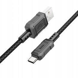 HOCO kabel USB A do Typ C 3A 1 m Czarny Wytrzymały