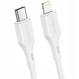 Kabel Borofone USB typ C - Apple Lightning 1 m biały