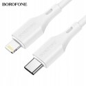 Kabel Borofone USB typ C - Apple Lightning 1 m biały