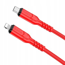 Kabel Hoco USB typ C - Apple Lightning 1 m czerwony