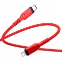 Kabel Hoco USB typ C - Apple Lightning 1 m czerwony