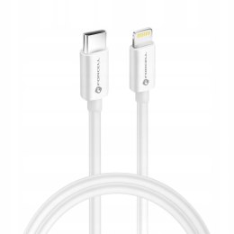 Kabel Typ C do Lightning IPhone MFi PD 3A 30W 1 m biały