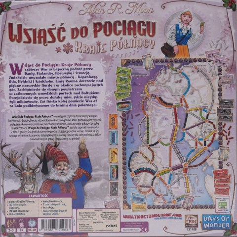 Gra planszowa REBEL Wsiąść do Pociągu: Kraje Północy Gra planszowa REBEL Wsiąść do Pociągu: Kraje Północy