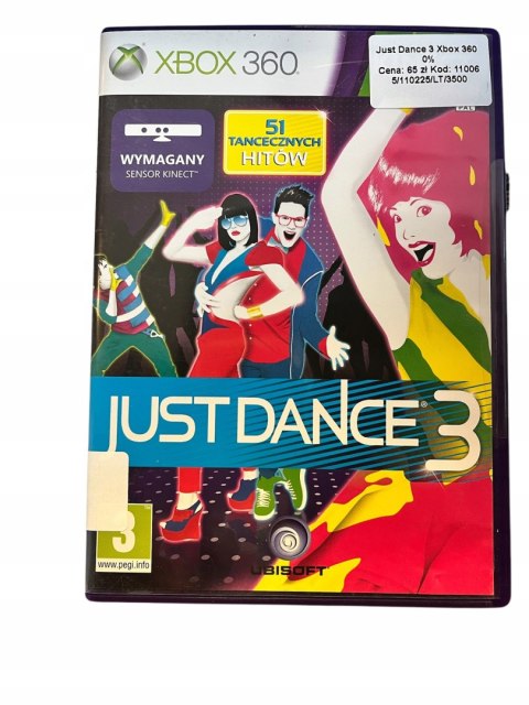 Just Dance 3 Xbox 360 Używana Just Dance 3 Xbox 360 Używana