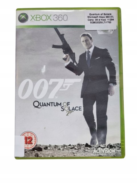 007 Quantum of Solace Xbox 360 Używana 007 Quantum of Solace Xbox 360 Używana