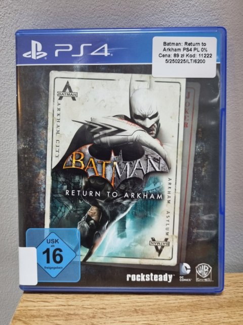 Batman Return to Arkham PS4 PlayStation 4 Używana Batman Return to Arkham PS4 PlayStation 4 Używana