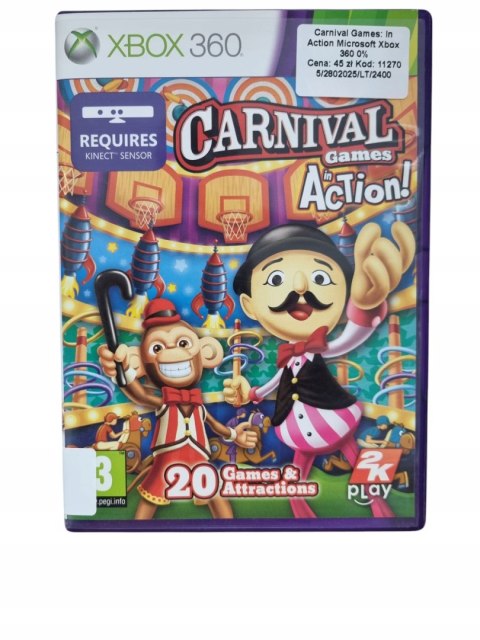Carnival Games In Action KINECT Xbox 360 Używana Carnival Games In Action KINECT Xbox 360 Używana