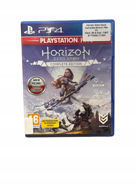 HORIZON ZERO DAWN COMPLETE EDITION Playstation 4 PS4 Używana HORIZON ZERO DAWN COMPLETE EDITION Playstation 4 PS4 Używana