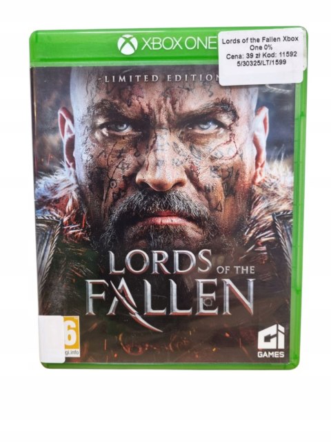 LORDS OF THE FALLEN Xbox ONE Używana LORDS OF THE FALLEN Xbox ONE Używana