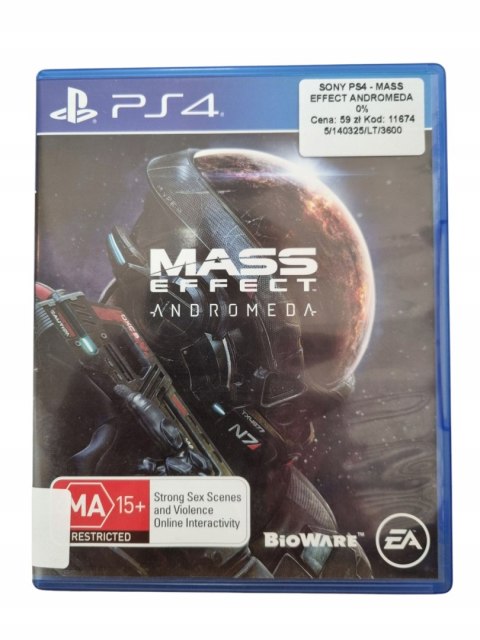 MASS EFFECT ANDROMEDA Playstation 4 PS4 Używana MASS EFFECT ANDROMEDA Playstation 4 PS4 Używana