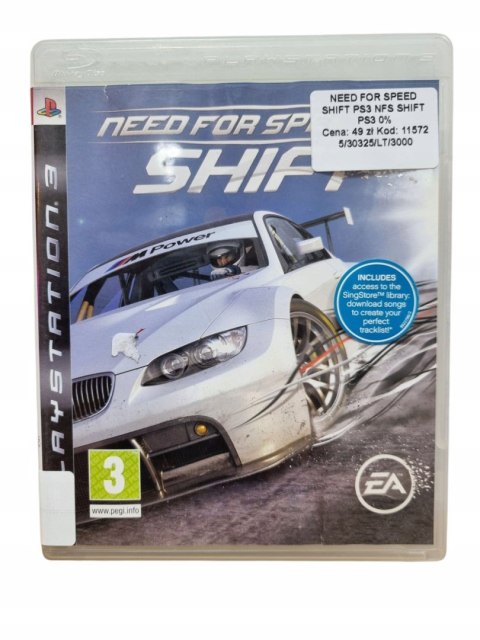 Need For Speed Shift Playstation 3 PS3 Używana Need For Speed Shift Playstation 3 PS3 Używana
