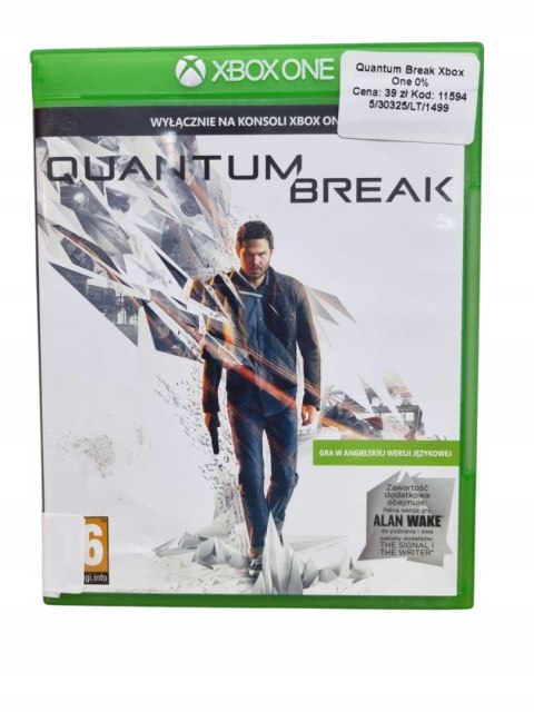 Quantum Break Xbox ONE Używana Quantum Break Xbox ONE Używana