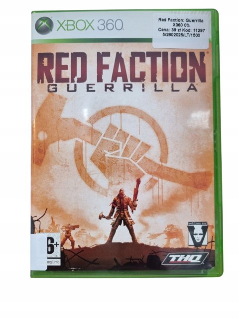 RED FACTION GUERRILLA Xbox 360 Używana RED FACTION GUERRILLA Xbox 360 Używana
