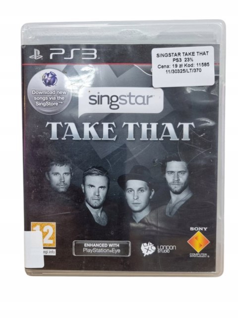 SINGSTAR TAKE THAT Playstation 3 PS3 Używana SINGSTAR TAKE THAT Playstation 3 PS3 Używana