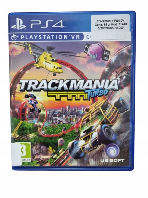 Gra TrackMania Turbo PS4 Playstation 4 Używana Gra TrackMania Turbo PS4 Playstation 4 Używana