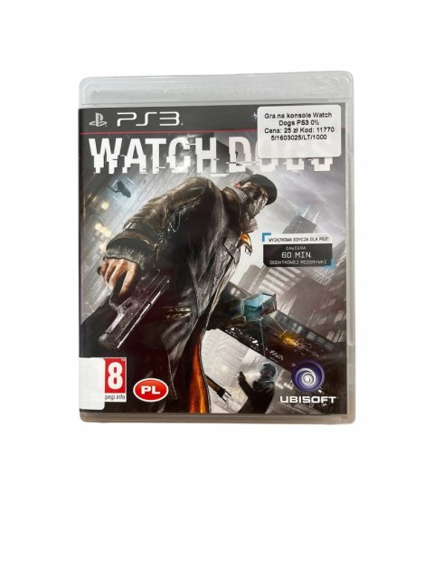 Watchdogs Playstation 3 PS3 Używana Watchdogs Playstation 3 PS3 Używana