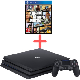 PS4 Pro 1TB + Dualshock 4 + GTA V | Używana