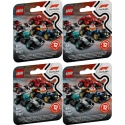 Zestaw 4 sztuk LEGO Minifigures Kolekcjonerskie Bolidy F1® 71049