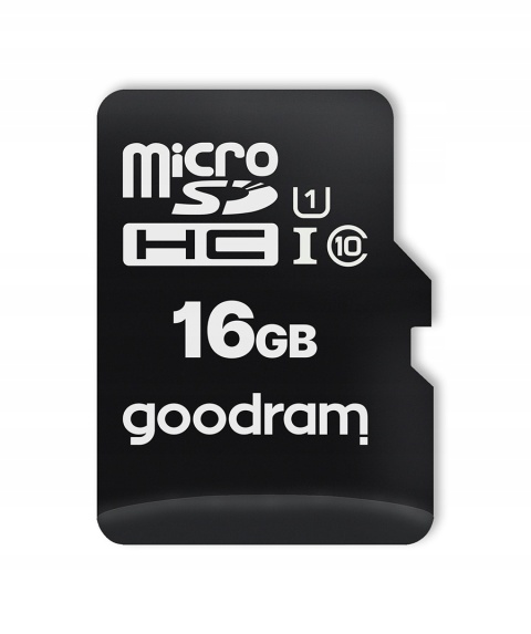 GOODRAM karta pamięci microSD 16GB 100MB/s class 10 UHS I z adapterem SD