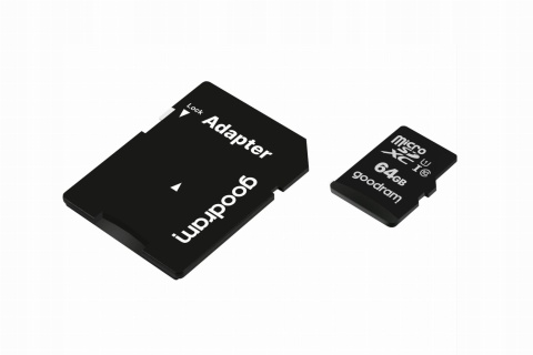 GOODRAM karta pamięci microSD 64GB 100MB/s class 10 UHS I z adapterem SD